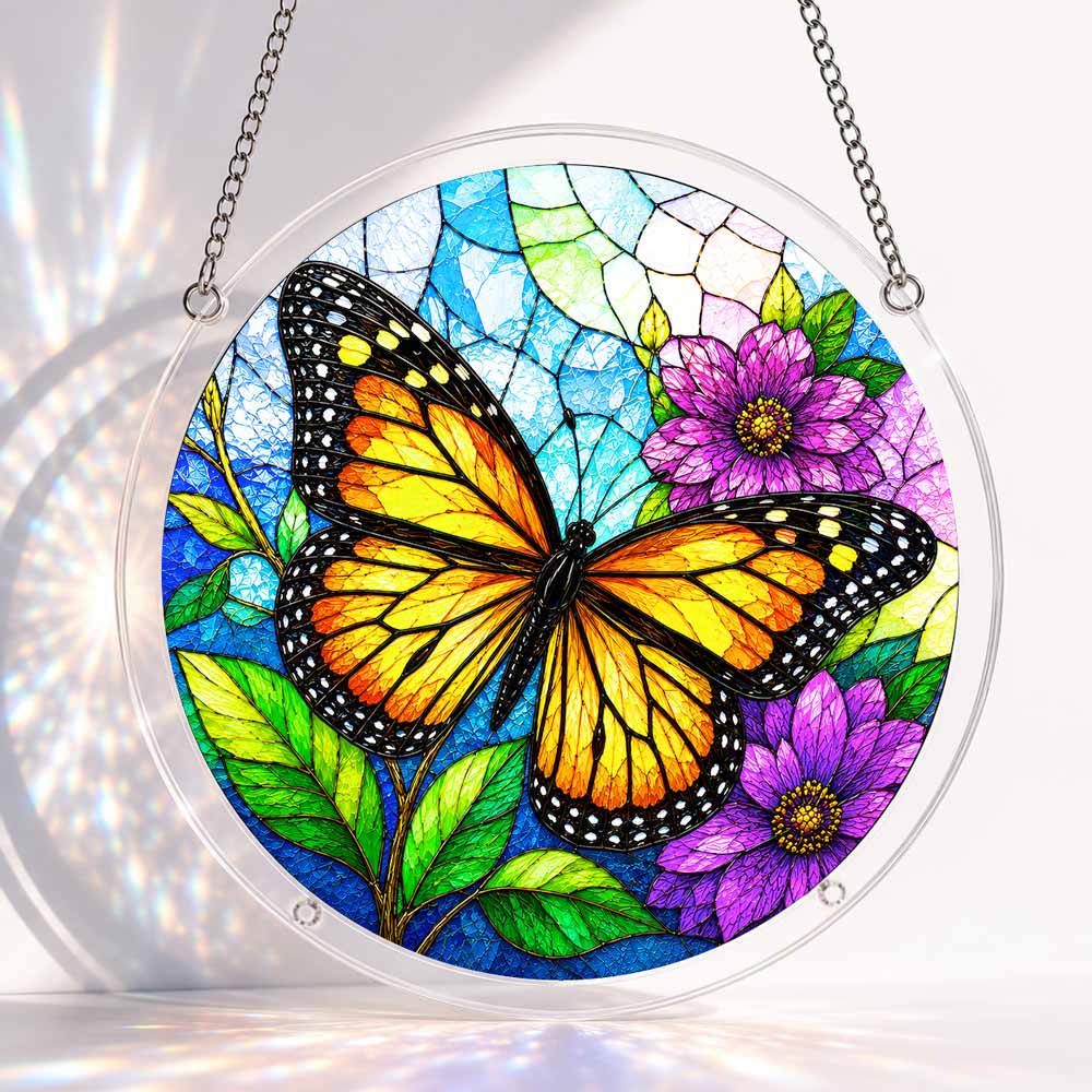 Acrylic Jigsaw Puzzle Suncatcher - Monarch Butterfly