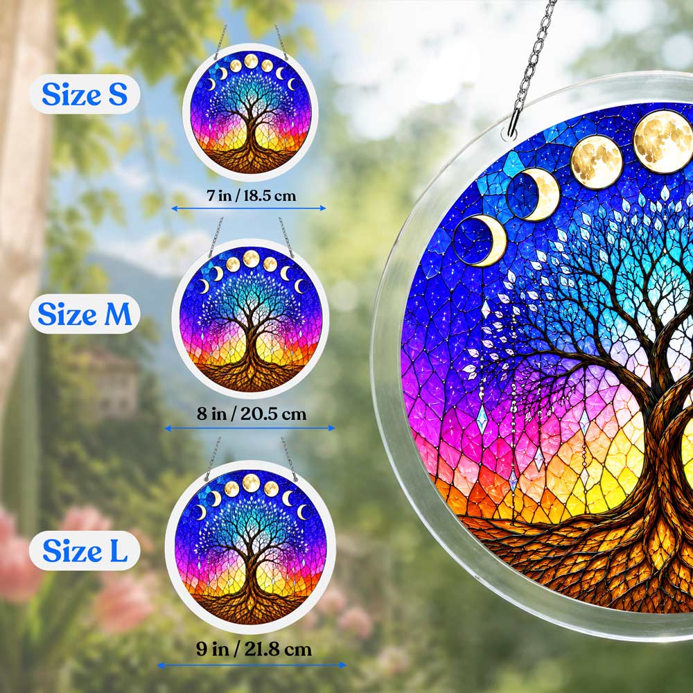 Acrylic Jigsaw Puzzle Suncatcher - Moonlit Tree