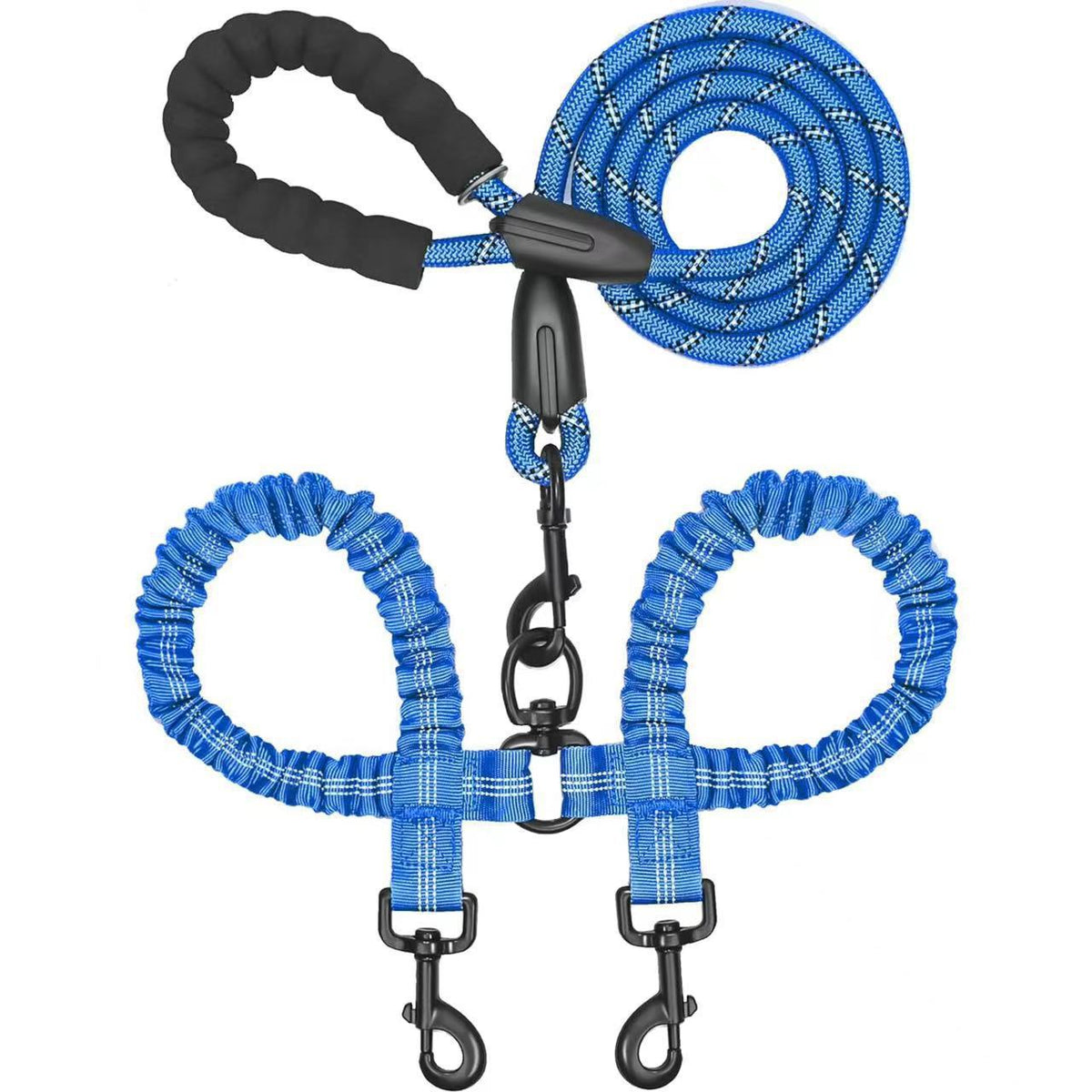 Heavy Duty Dog Leash with Shock Absorbing Bungee