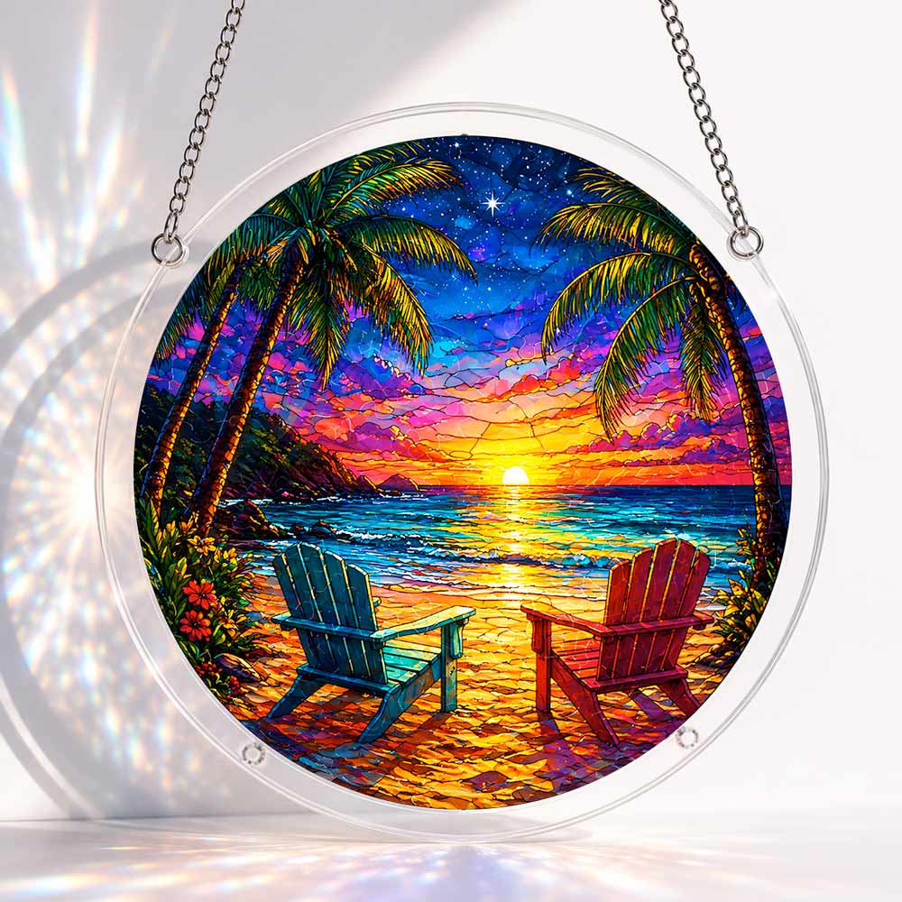 Acrylic Jigsaw Puzzle Suncatcher - Paradise View