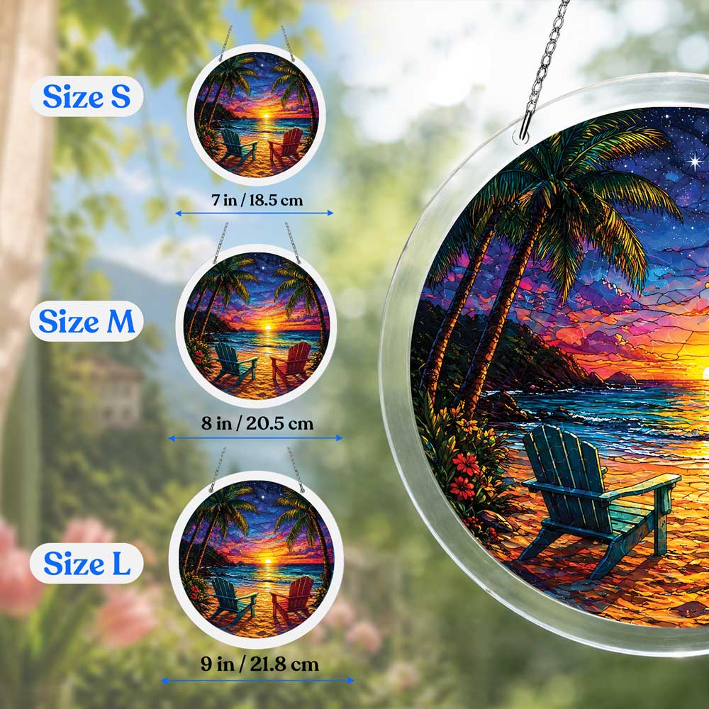 Acrylic Jigsaw Puzzle Suncatcher - Paradise View