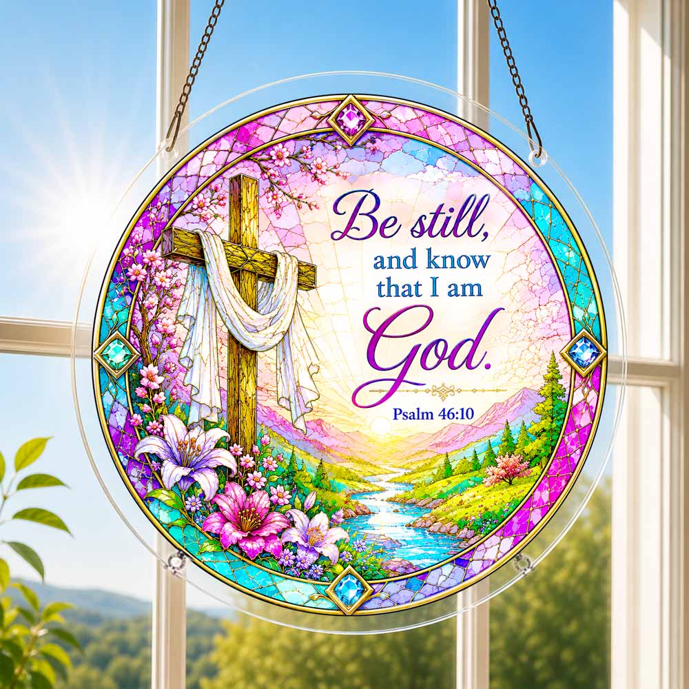 Acrylic Jigsaw Puzzle Suncatcher - Psalm 46:10