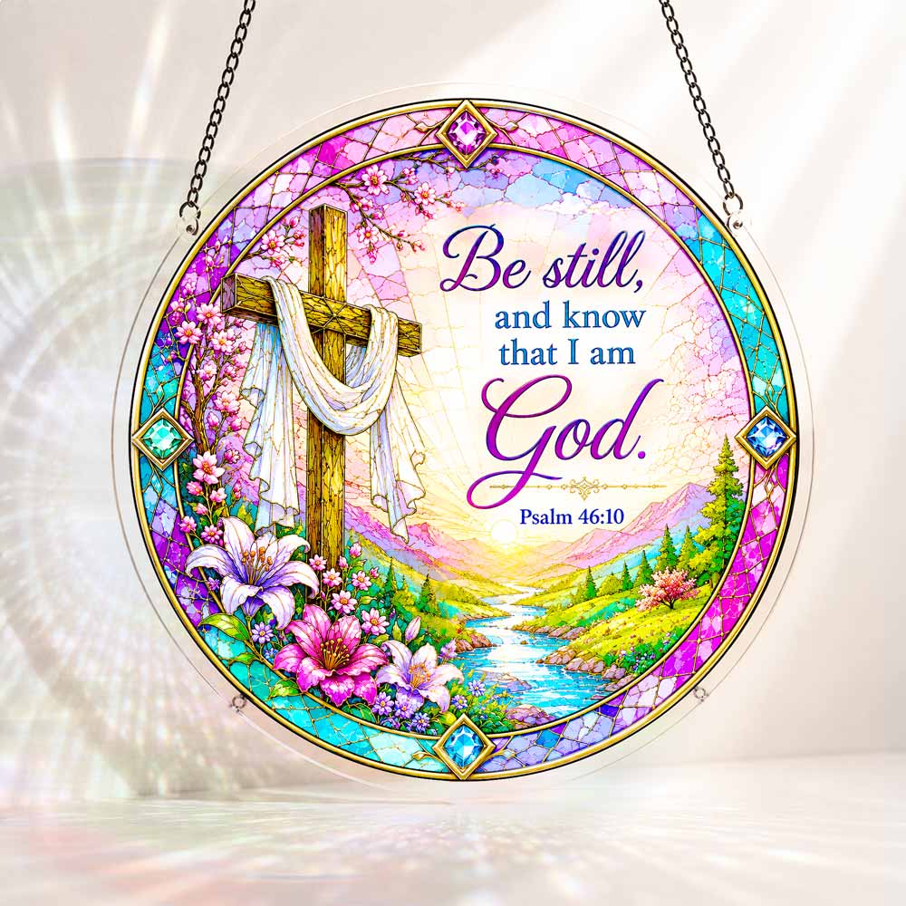 Acrylic Jigsaw Puzzle Suncatcher - Psalm 46:10