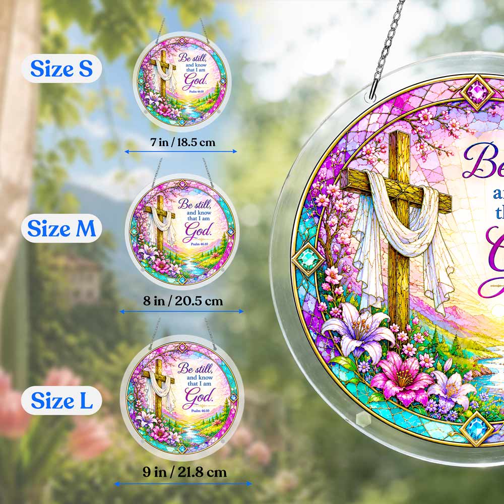 Acrylic Jigsaw Puzzle Suncatcher - Psalm 46:10