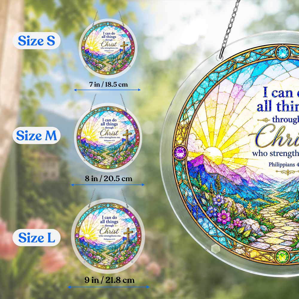 Acrylic Jigsaw Puzzle Suncatcher - Philippians 4:13