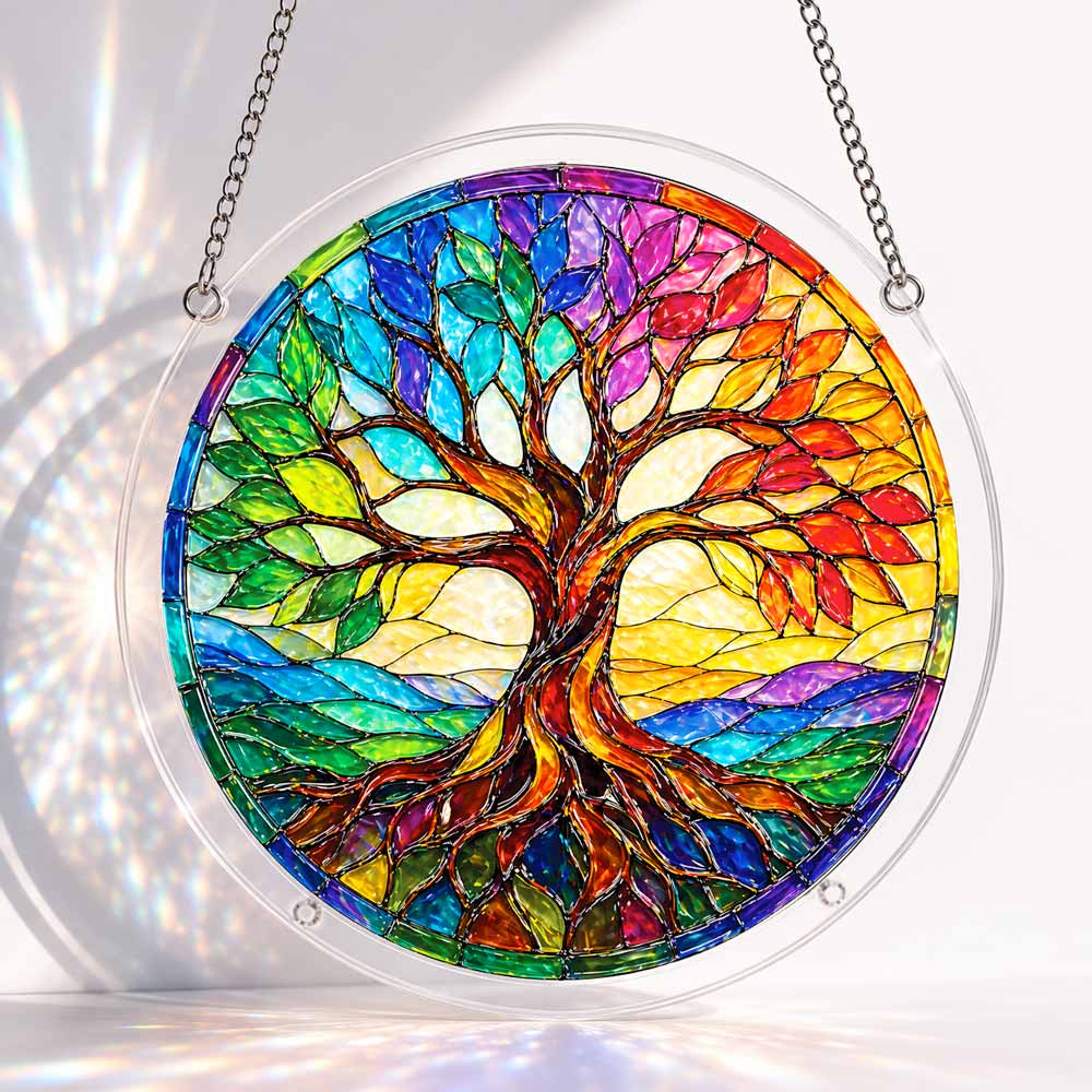 Acrylic Jigsaw Puzzle Suncatcher - Radiant Tree