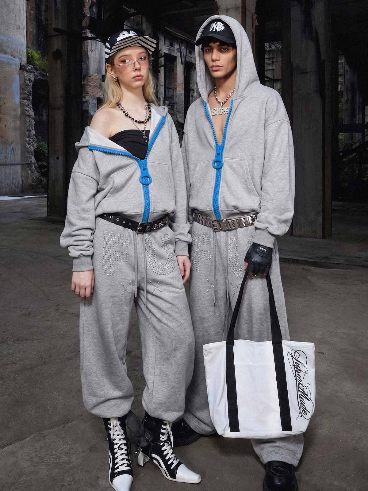 Chunky Zip Boxy Fit Zip-Up Hoodie