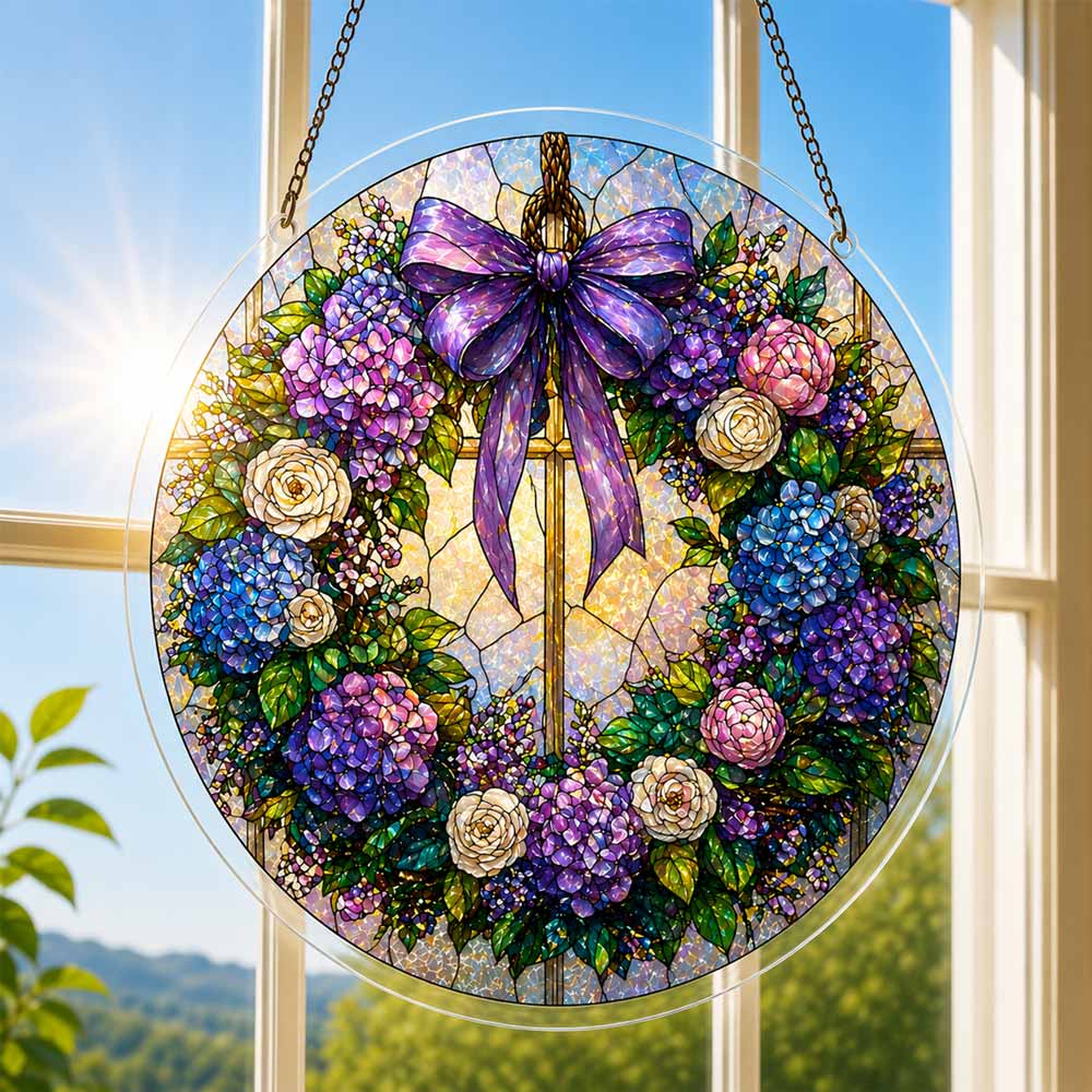 Acrylic Jigsaw Puzzle Suncatcher - Sacred Bloom