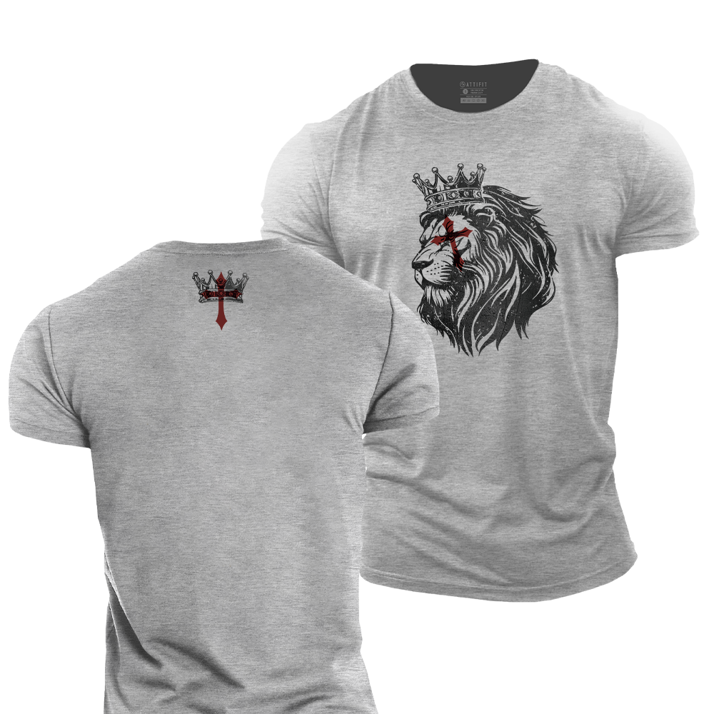 Lion Cross Cotton T-Shirt
