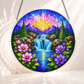 Acrylic Jigsaw Puzzle Suncatcher - Sunrise Waterfall