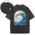That Even The Winds And The Sea Obey Him Christian Washed T-Shirt