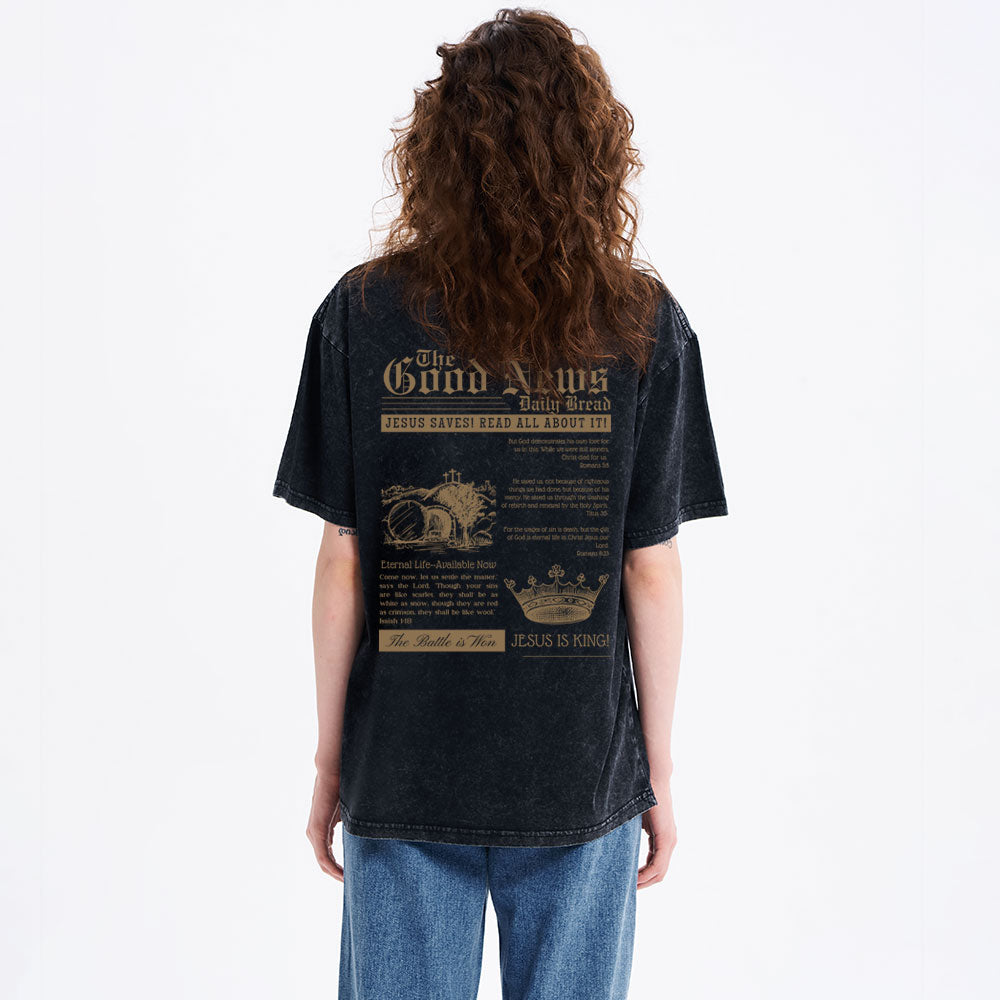 The Good News Christian Washed T-Shirt