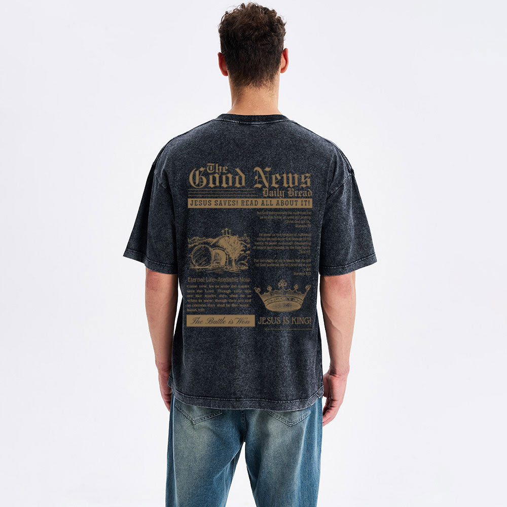 The Good News Christian Washed T-Shirt