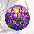 Acrylic Jigsaw Puzzle Suncatcher - Violet Sunset