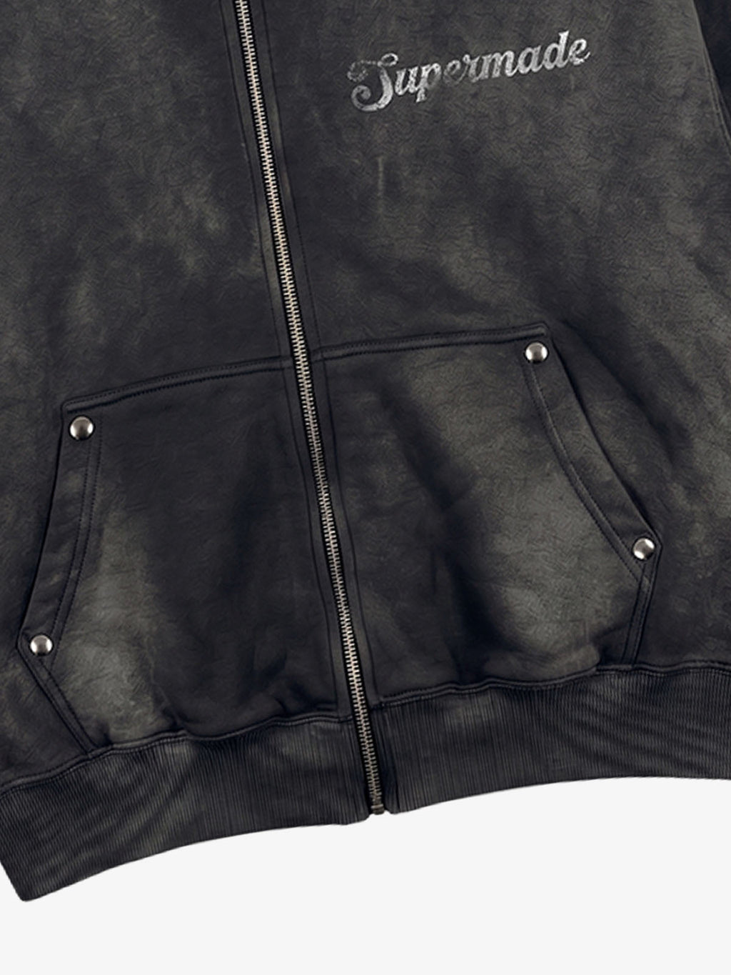 Skull Graphic Washed Hoodie