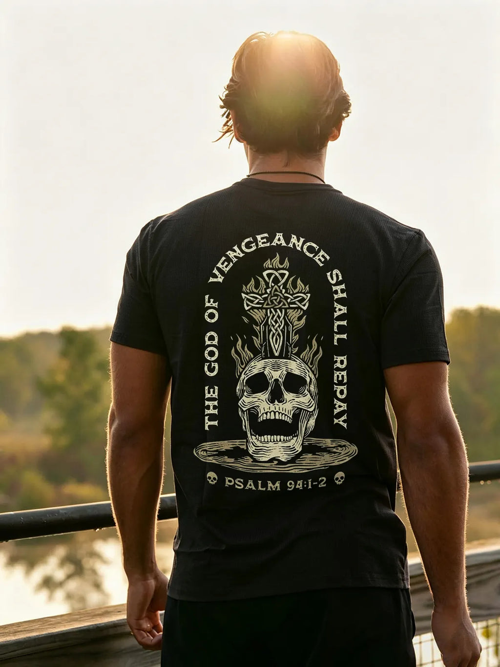 The God Of Vengeance Shall Repay Printed Men's T-shirt