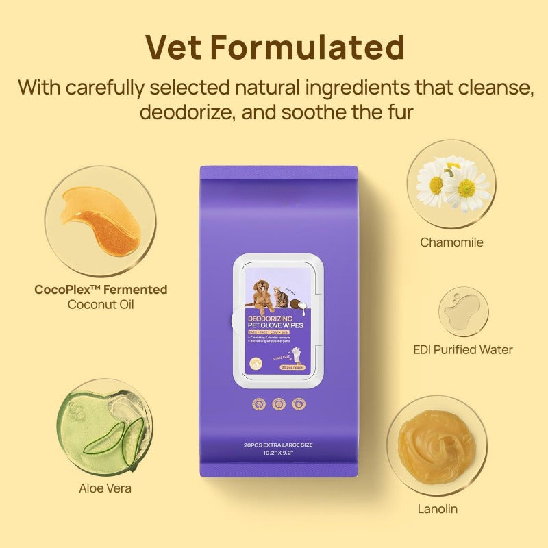 Waterless Pet Grooming Gloves