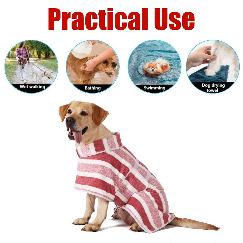 Super Absorbent Dog Bathrobe
