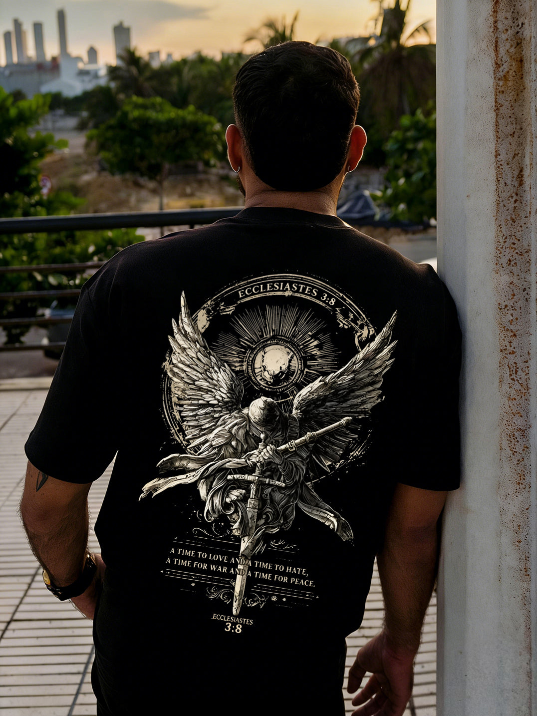 A Time To Love And A Time To Hate, A Time For War And A Time For Peace Printed Men's T-shirt