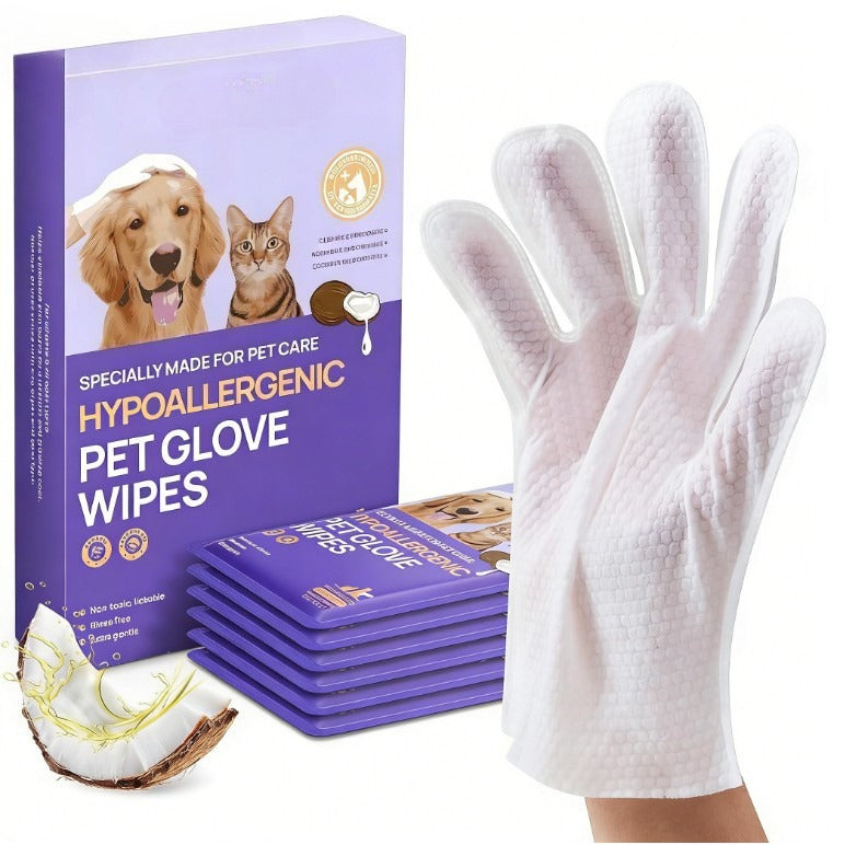 Waterless Pet Grooming Gloves