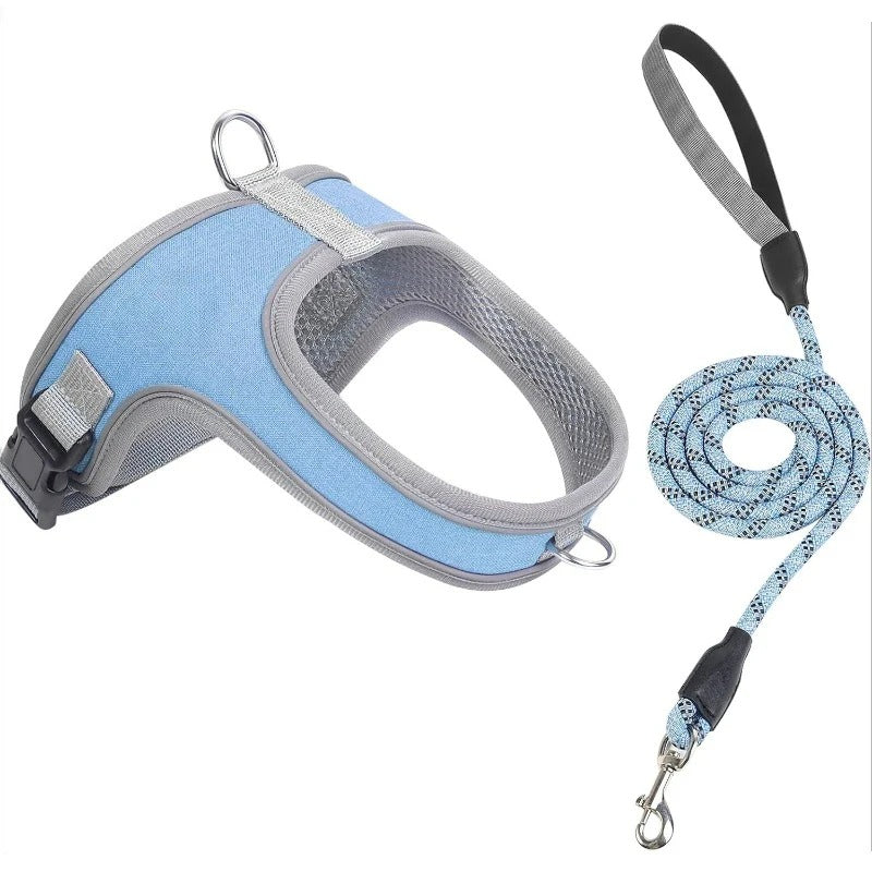 YoPoll Breathable Dog Harness with Reflective Leash