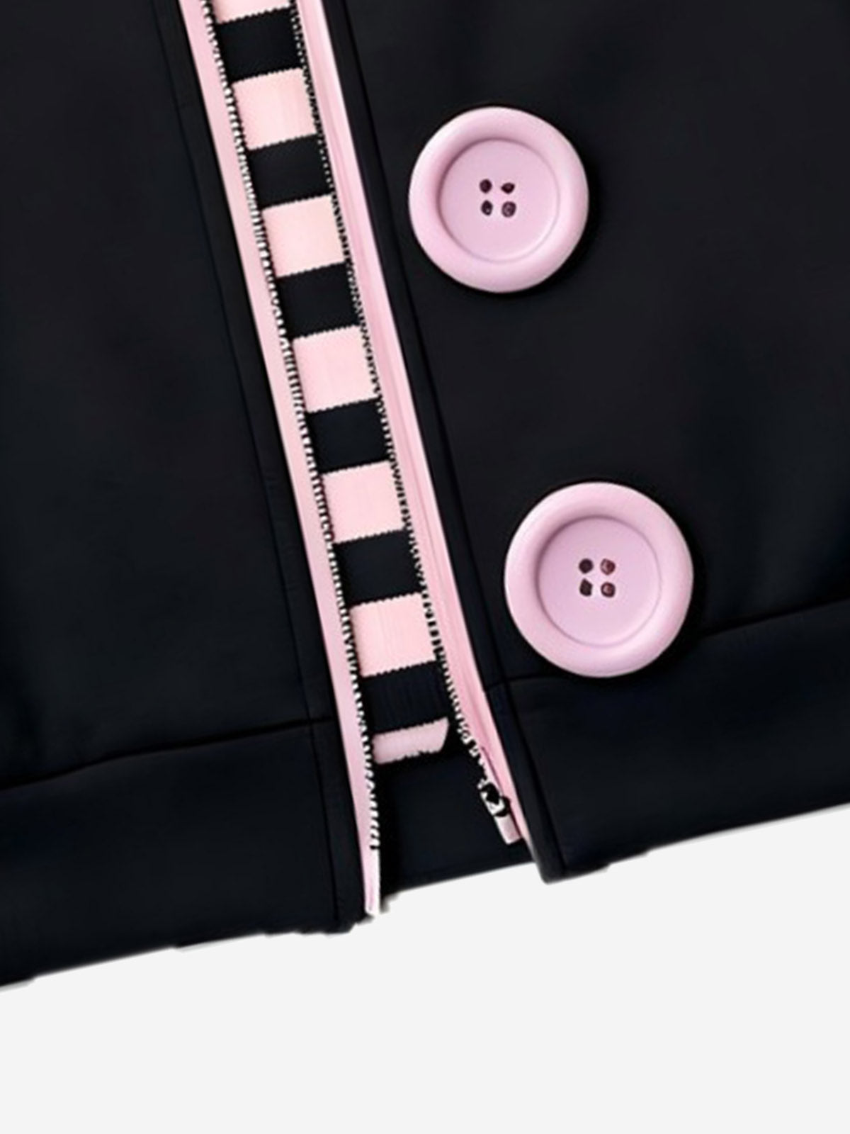 Scorpion Embroidered Striped-Lining Button-Up Hoodie