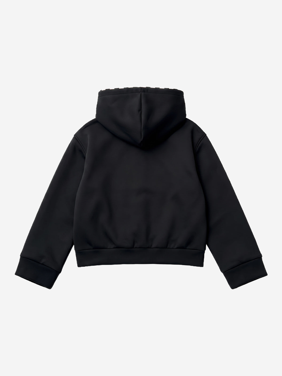 Scorpion Embroidered Striped-Lining Button-Up Hoodie