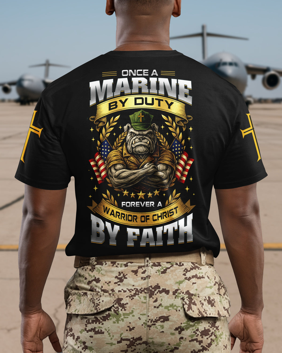 Once A Marine By Duty Forever A Warrior Of Christ By Faith T-Shirt