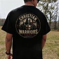 Christian Warriors Knight Cross Vintage Printed Men's T-shirt