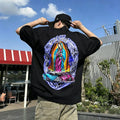 Mi Gente Virgin Mary Classic Car Graphic Printed Men's T-shirt