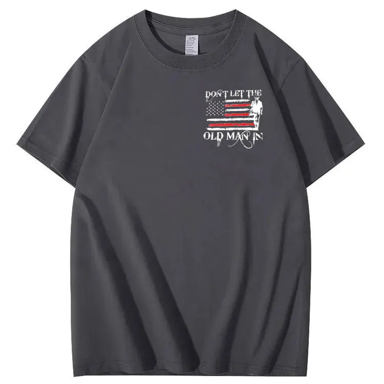 Vintage Don't Let The Old Man In Pattern 100&Cotton Print T-Shirt