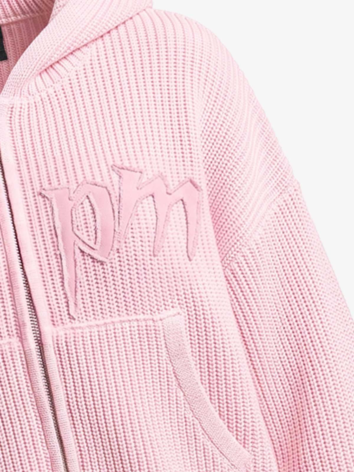 Embroidered Logo Zip-Up Hoodie