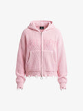 Embroidered Logo Zip-Up Hoodie