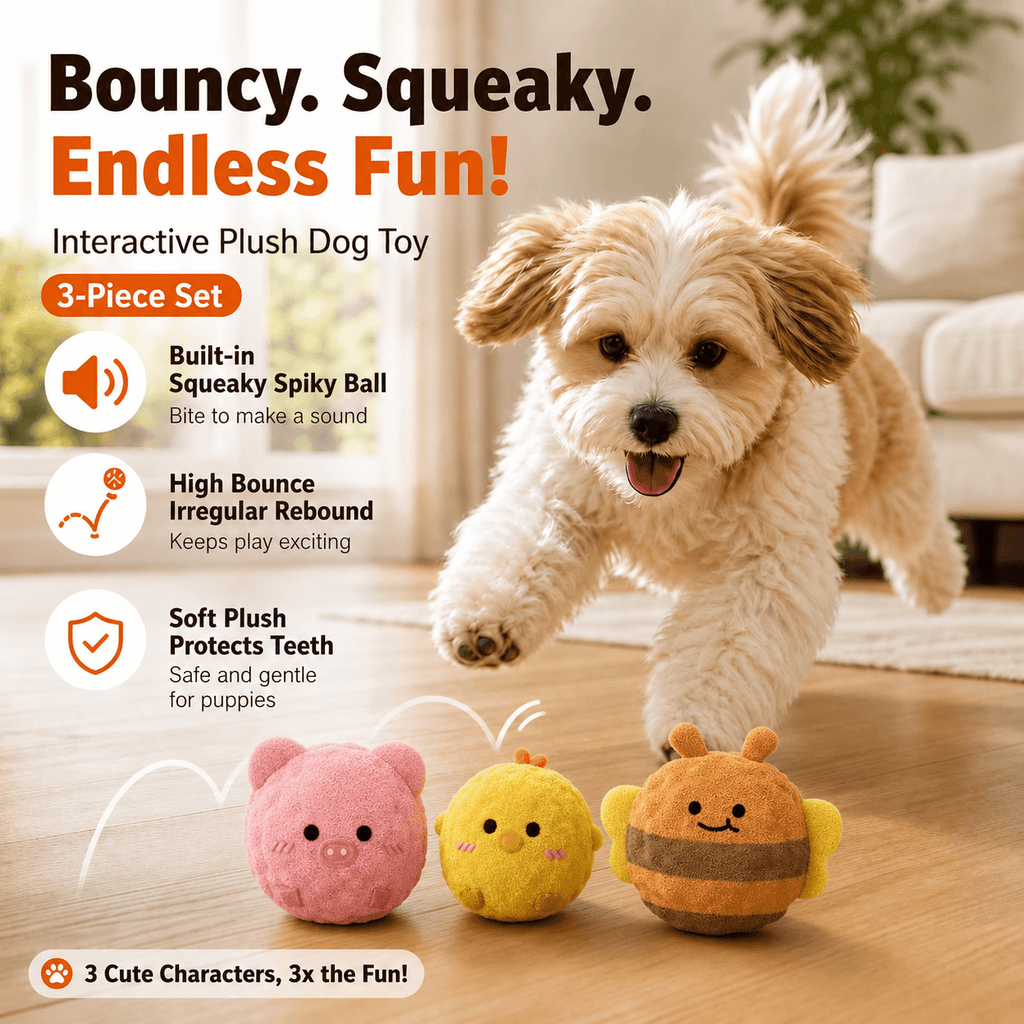 Squeaky Bouncy Dog Ball Toys