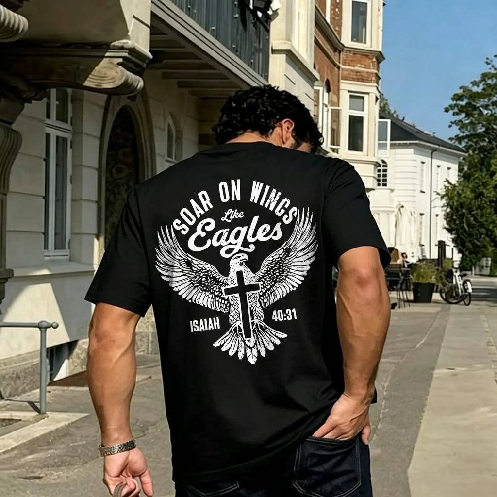 Soar On Wings Like Eagles Isaiah 40:31 Printed Men's T-shirt