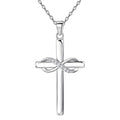 925 Sterling Silver Infinity Cross Women's Necklace