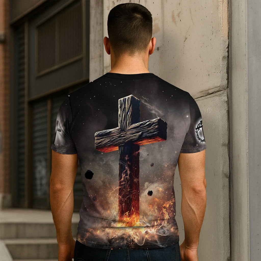 The Lion & The Cross – Jesus: The Way, The Truth, The Life T-shirt