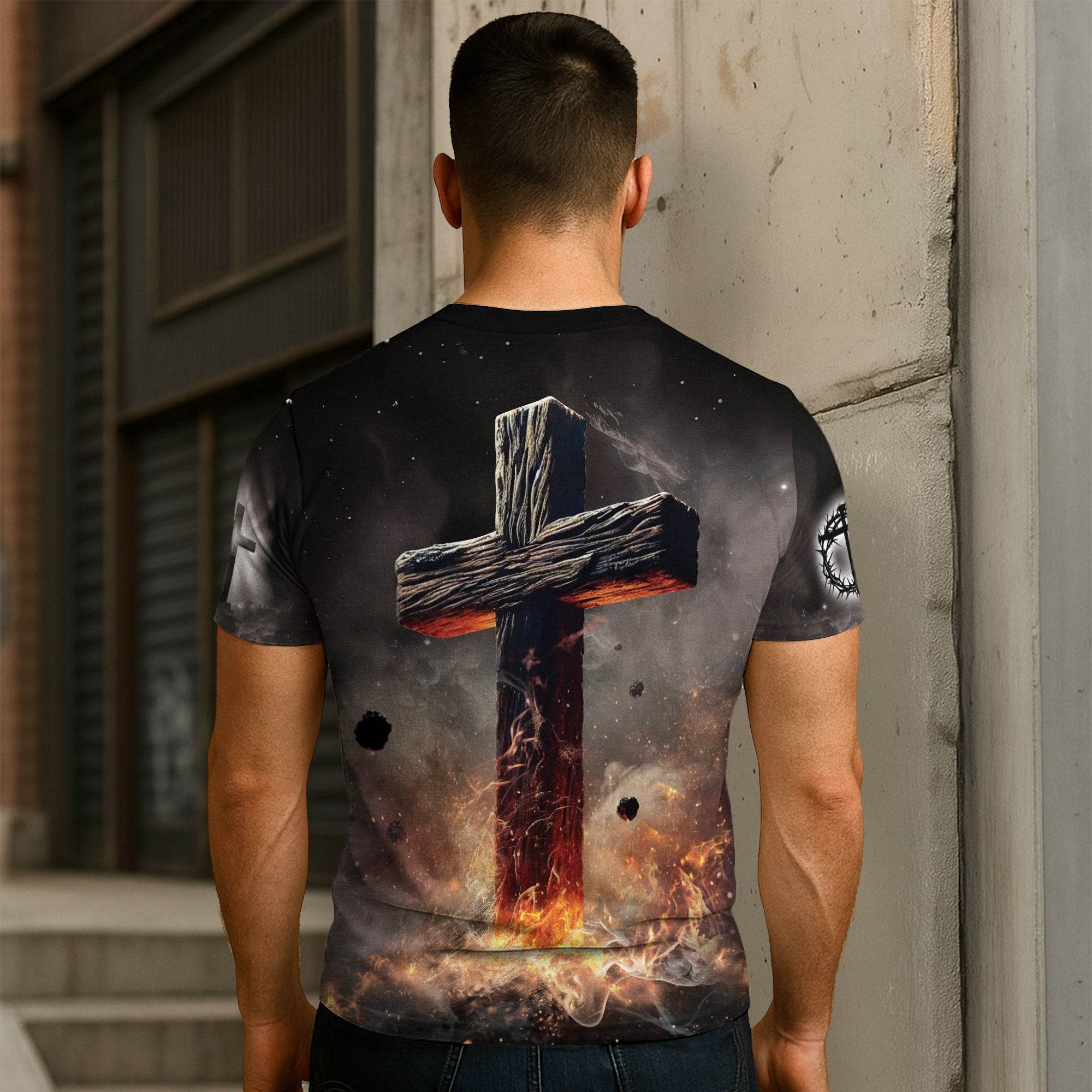 The Lion & The Cross – Jesus: The Way, The Truth, The Life T-shirt
