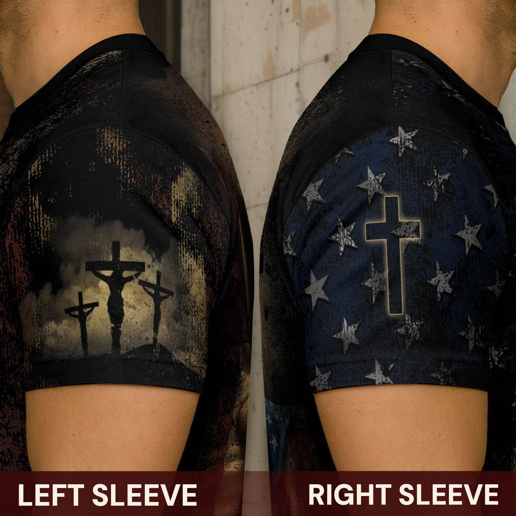 FAITH OVER FEAR | Psalms 118:6 Cross & Crown Patriotic Tee