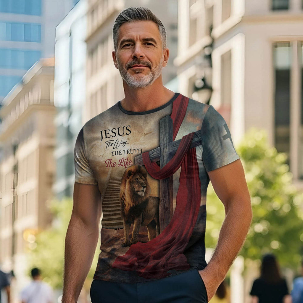 Christian Lion Of Judah Wilderness Tee – Jesus Is The Way (2 Side Version)