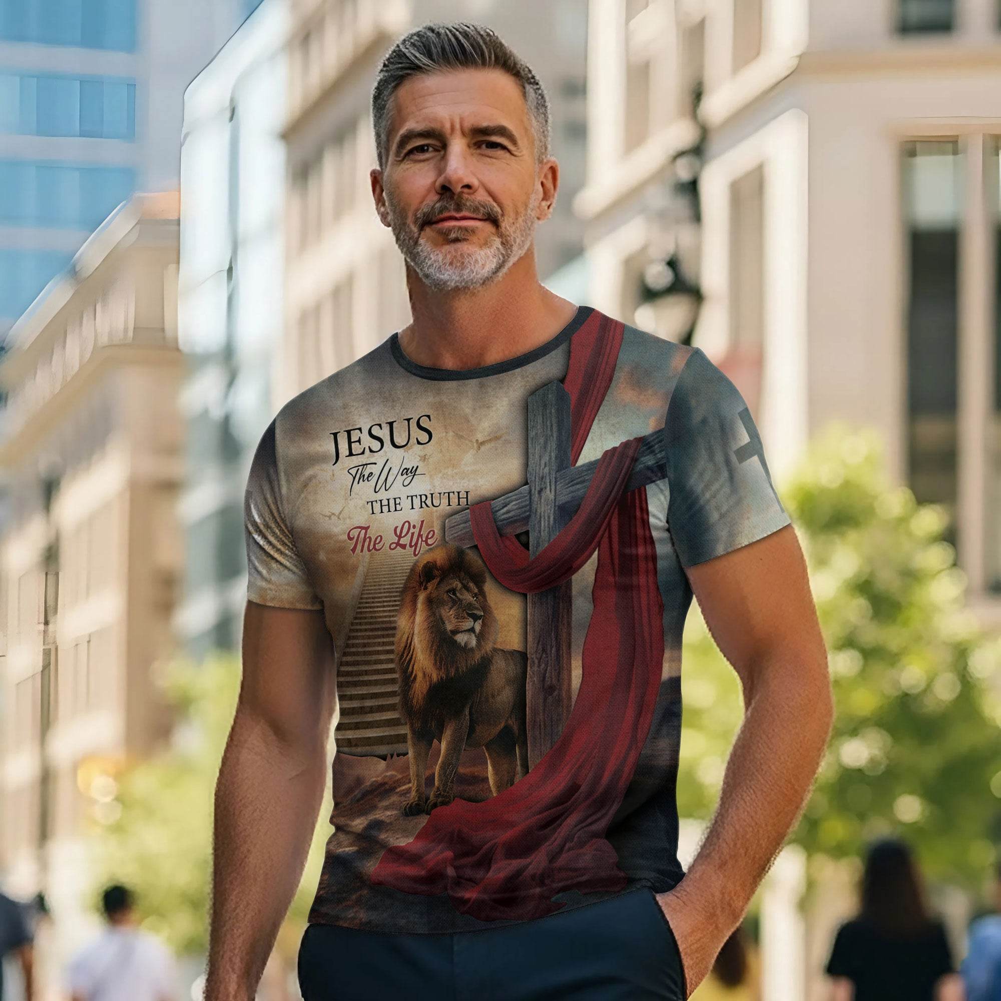 Christian Lion Of Judah Wilderness Tee – Jesus Is The Way (2 Side Version)