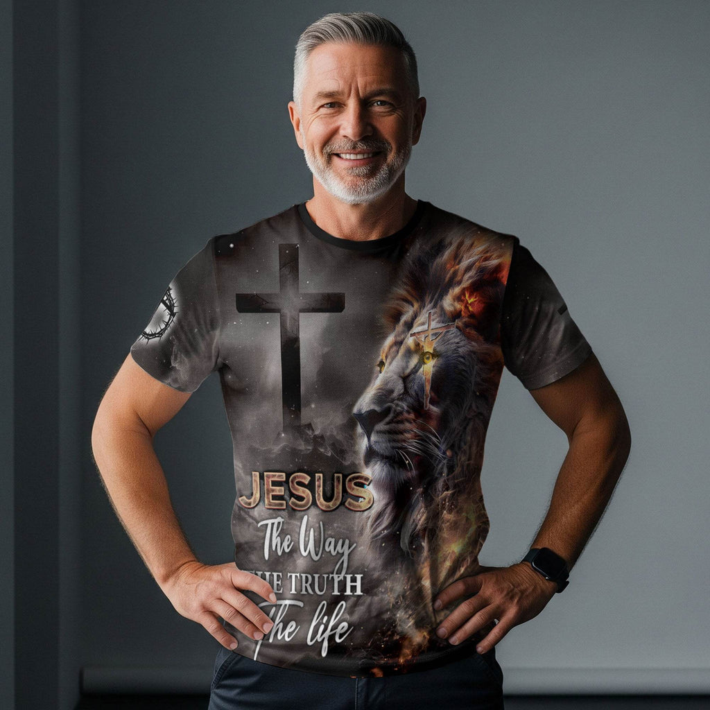 Jesus – The Way, The Truth, The Life | Lion of Judah Double-Sided Tee