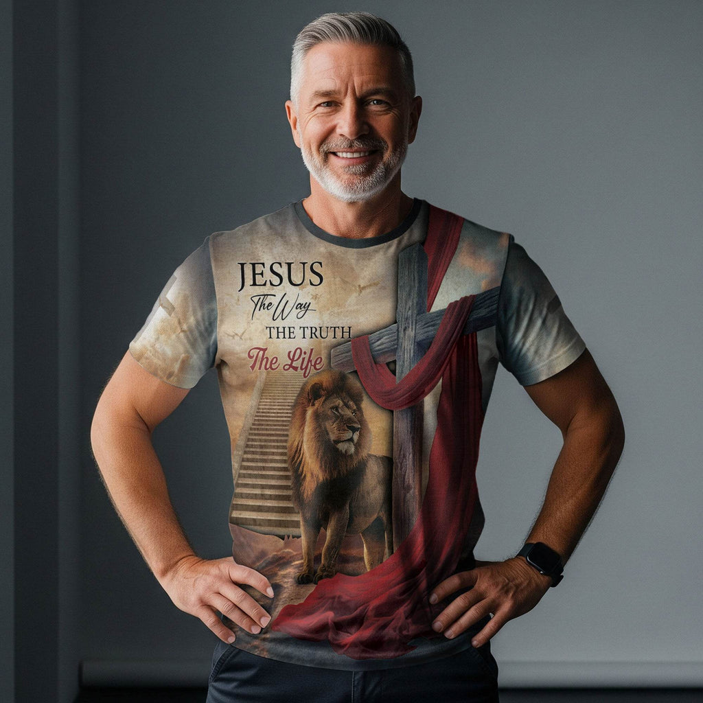 Christian Lion Of Judah Wilderness Tee – Jesus Is The Way (2 Side Version)