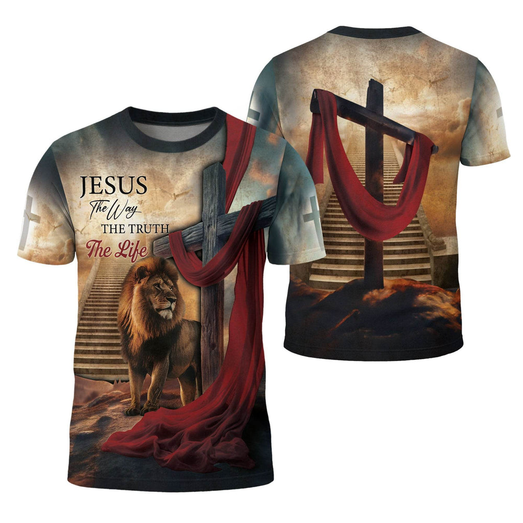 Christian Lion Of Judah Wilderness Tee – Jesus Is The Way (2 Side Version)
