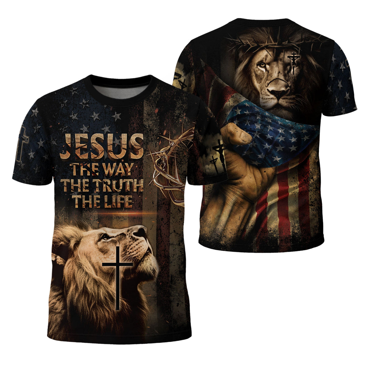 Jesus Is the Truth | Crown of Thorns & Patriotic Lion Faithwear
