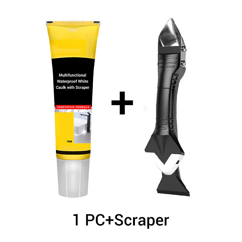 🔥HOT SALE 50% OFF🎁Multifunctional Waterproof White Caulk with Scraper