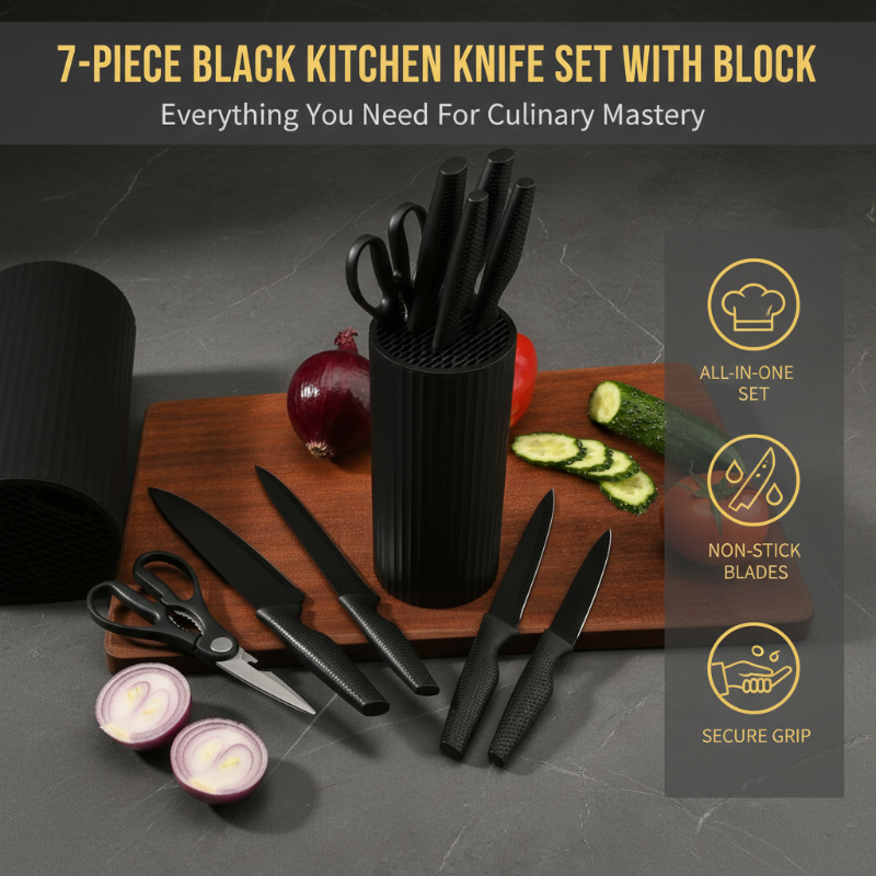 ✨Last Day Sale 49% OFF!!✨Modern 7-in-1 Kitchen Knife & Scissors Set