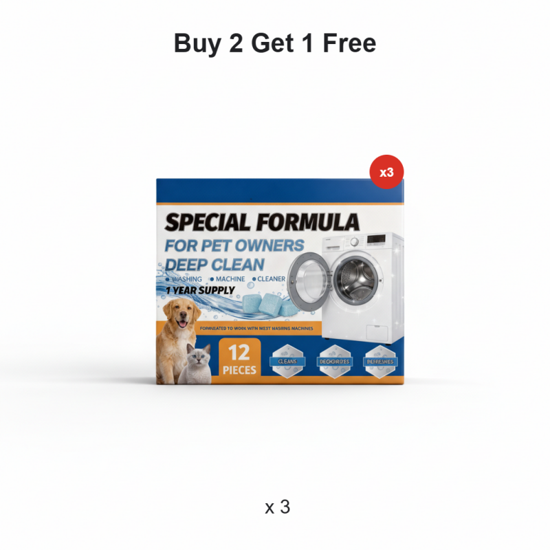 🔥LAST DAY SALE - BUY 1 GET 1 FREE!!⚡50K+ SOLD!🔥Pet Owner's Washing Machine Cleaner Tablets