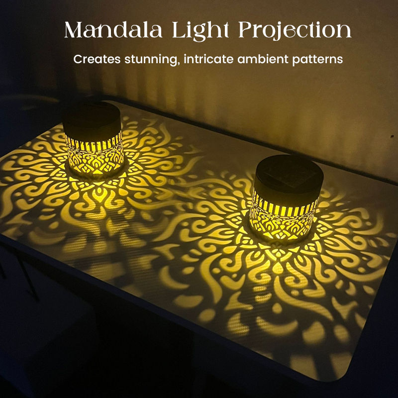 🏵️💓Surprise Price: Only £7.99!!🔥Solar-Powered Mandala Projector Light🎁🏠