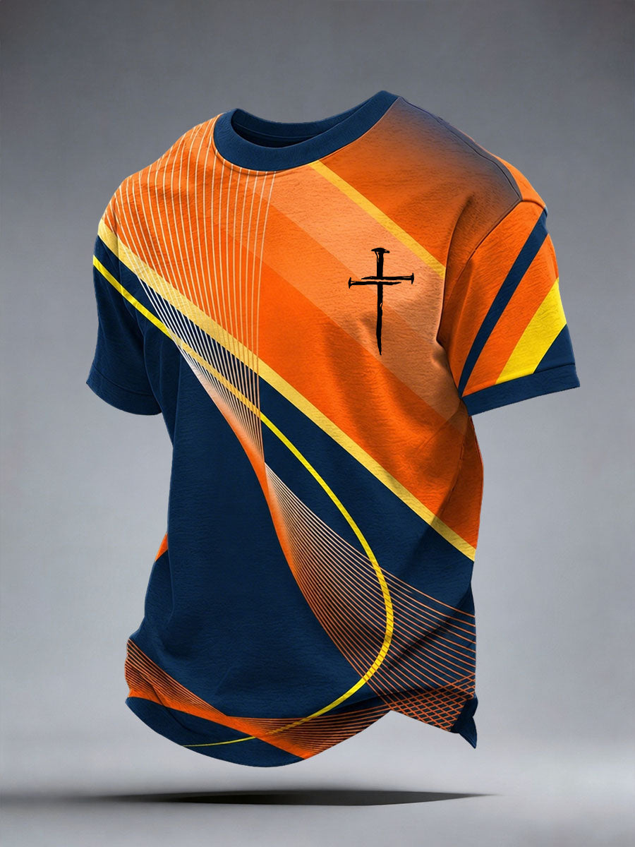Men's Faith Cross Print T-Shirt